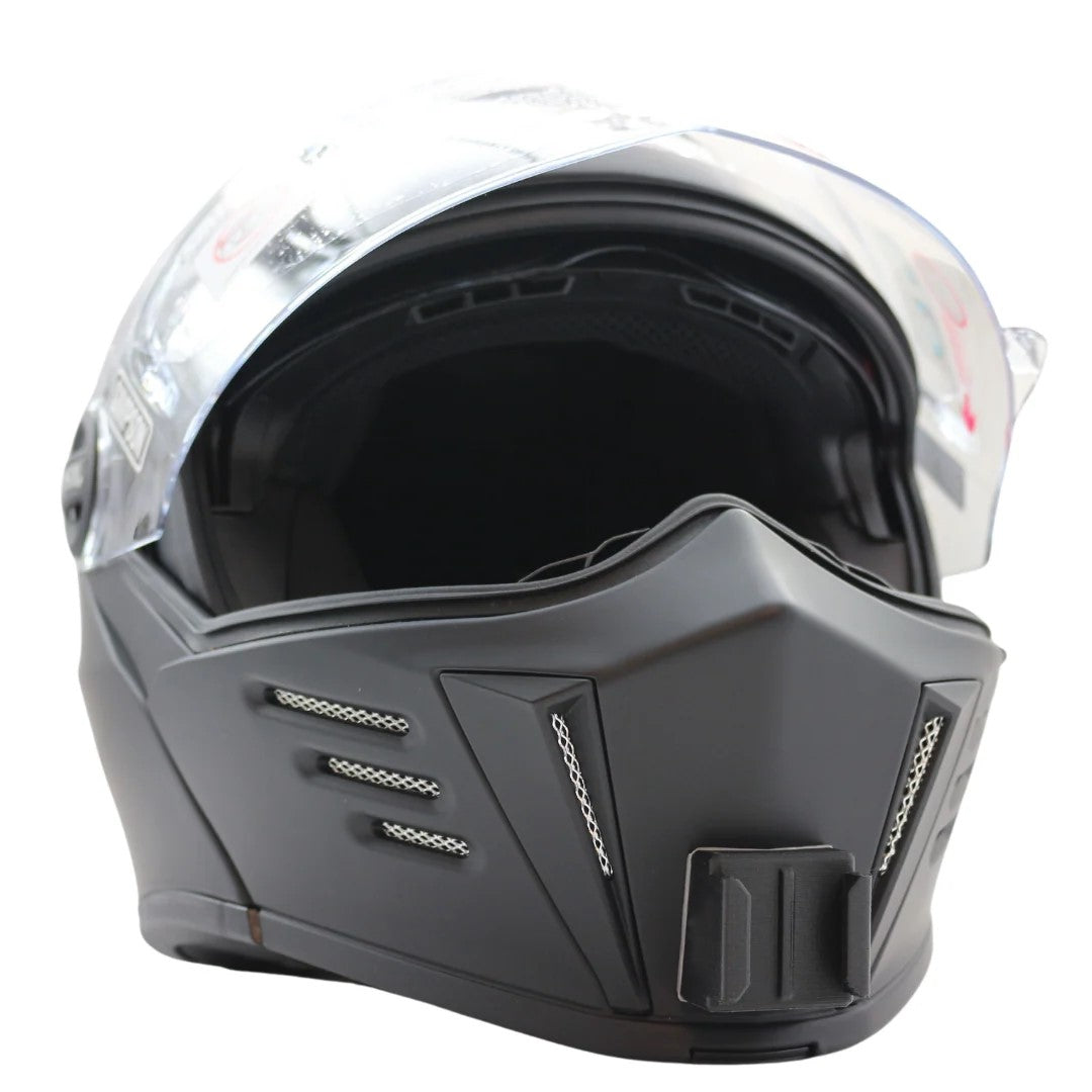 Casco SIMPSON MOD Bandit con el soporte de mentonera RiderMounts instalado
