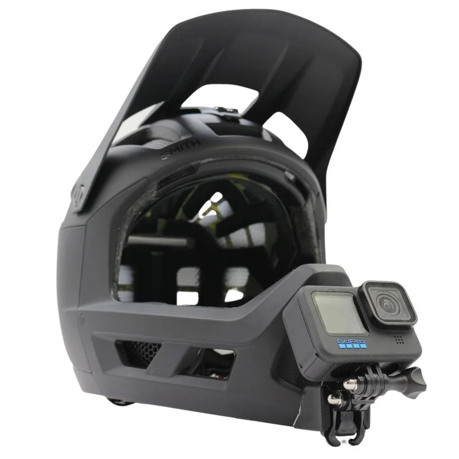 Casco SMITH MAINLINE con soporte de mentonera RiderMounts y cámara de acción montada