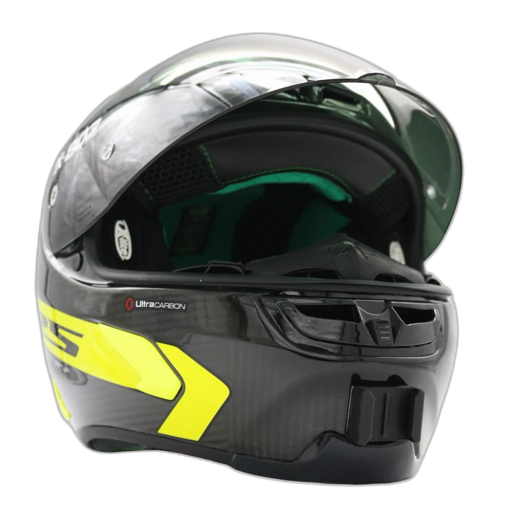 Casco X-LITE X-803 con el soporte de mentonera RiderMounts instalado